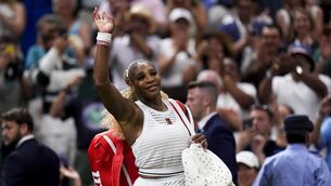 <p>Serena Williams following defeat in her Ladies' Singles match against Maya Joint. Pic: Andrew Matthews/PA Wire.</p> <p>Serena Williams following defeat in her Ladies' Singles match against Maya Joint. Pic: Andrew Matthews/PA Wire.</p>