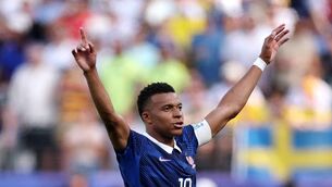 <p>Kylian Mbappe of France celebrates scoring his team's first goal. Pic: Mattia Ozbot/Getty Images</p> <p>Kylian Mbappe of France celebrates scoring his team's first goal. Pic: Mattia Ozbot/Getty Images</p>