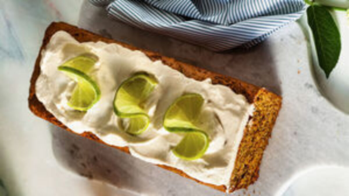Summer lime and mint loaf