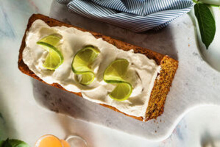 Summer lime and mint loaf