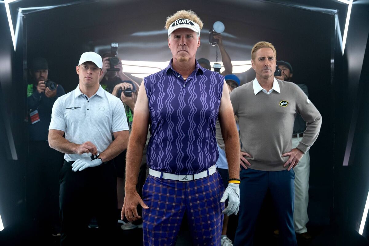 (Left to right) Jimmy Tatro as Lance, Will Ferrell as Lonnie, and Luke Wilson as Golden in Episode 105 of The Hawk. Photo: Colleen E Hayes/Netflix © 2026 (Left to right) Jimmy Tatro as Lance, Will Ferrell as Lonnie, and Luke Wilson as Golden in Episode 105 of The Hawk. Photo: Colleen E Hayes/Netflix © 2026