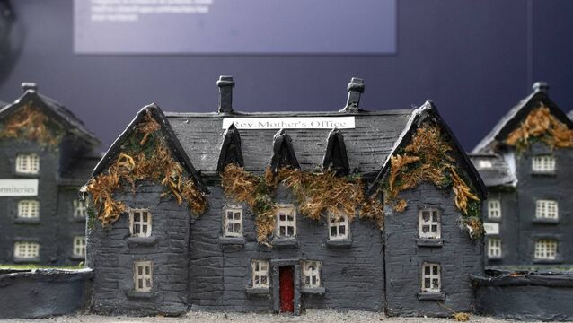 <p>A detailed scale model of the former Tuam mother and baby institution, created by historian Catherine Corless, forms one of its key displays. Picture: Marta Barcikowska, Galway City Museum</p>