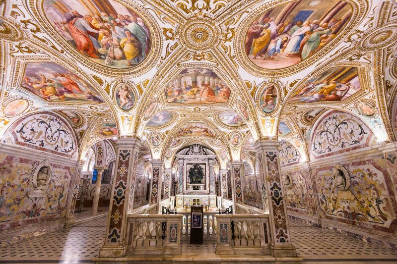 Salerno Cathedral in the crypt of Saint Matthew.