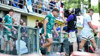Sami Bishti leads his sides out ahead of the match 27/6/2026