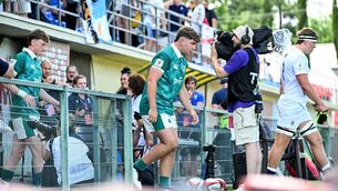 <p>Ireland's Sami Bishti leads his side out. Pic: Levan Verdzeuli/Inpho</p> <p>Ireland's Sami Bishti leads his side out. Pic: Levan Verdzeuli/Inpho</p>