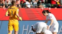 English despair as stoppage-time own goal ends World Cup adventure