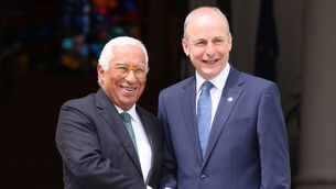 <p>President of the European Council, Antonio Costa and Taoiseach Micheál Martin at Government Buildings. Picture: Eamonn Farrell</p>