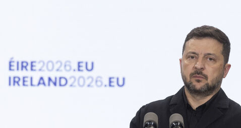 High security, low visibility for Volodymyr Zelenskyy's visit at EU ceremony