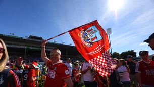 <p>REBELS EVERYWHERE: A Cork fan after the game against Offaly. Pic: ©INPHO/Tom O'Hanlon.</p>