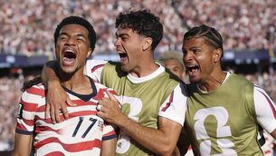 <p>Malik Tillman of the United States celebrates with teammates after scoring his team's second goal. Pic: Charlotte Wilson/Getty Images</p> <p>Malik Tillman of the United States celebrates with teammates after scoring his team's second goal. Pic: Charlotte Wilson/Getty Images</p>