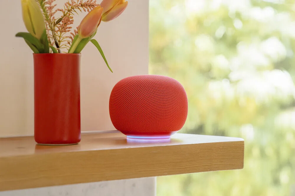 A light ring at the base provides a clear visual cue when Gemini AI is active and listening to your commands. Picture: Google