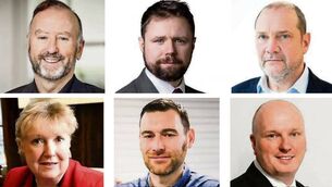 <p>New roles: (top row) Kevin Dillon, Mark Kane, Pascal Boillat; (bottom row) Dr Orlaigh Quinn, Ger Toher, David Carpenter.</p> <p>New roles: (top row) Kevin Dillon, Mark Kane, Pascal Boillat; (bottom row) Dr Orlaigh Quinn, Ger Toher, David Carpenter.</p>