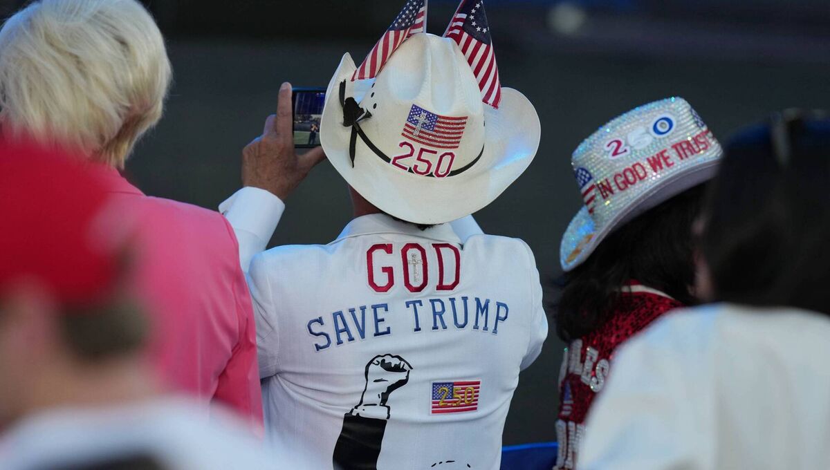 The Christian nationalism being fostered by Donald Trump and his Maga supporters extols white supremacy. Picture: Alex Brandon/AP