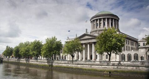 Four Courts Building on the river Liffey in Dublin Ireland