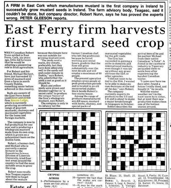 Brecon Lodge, East Ferry, Cork Examiner report, 1991