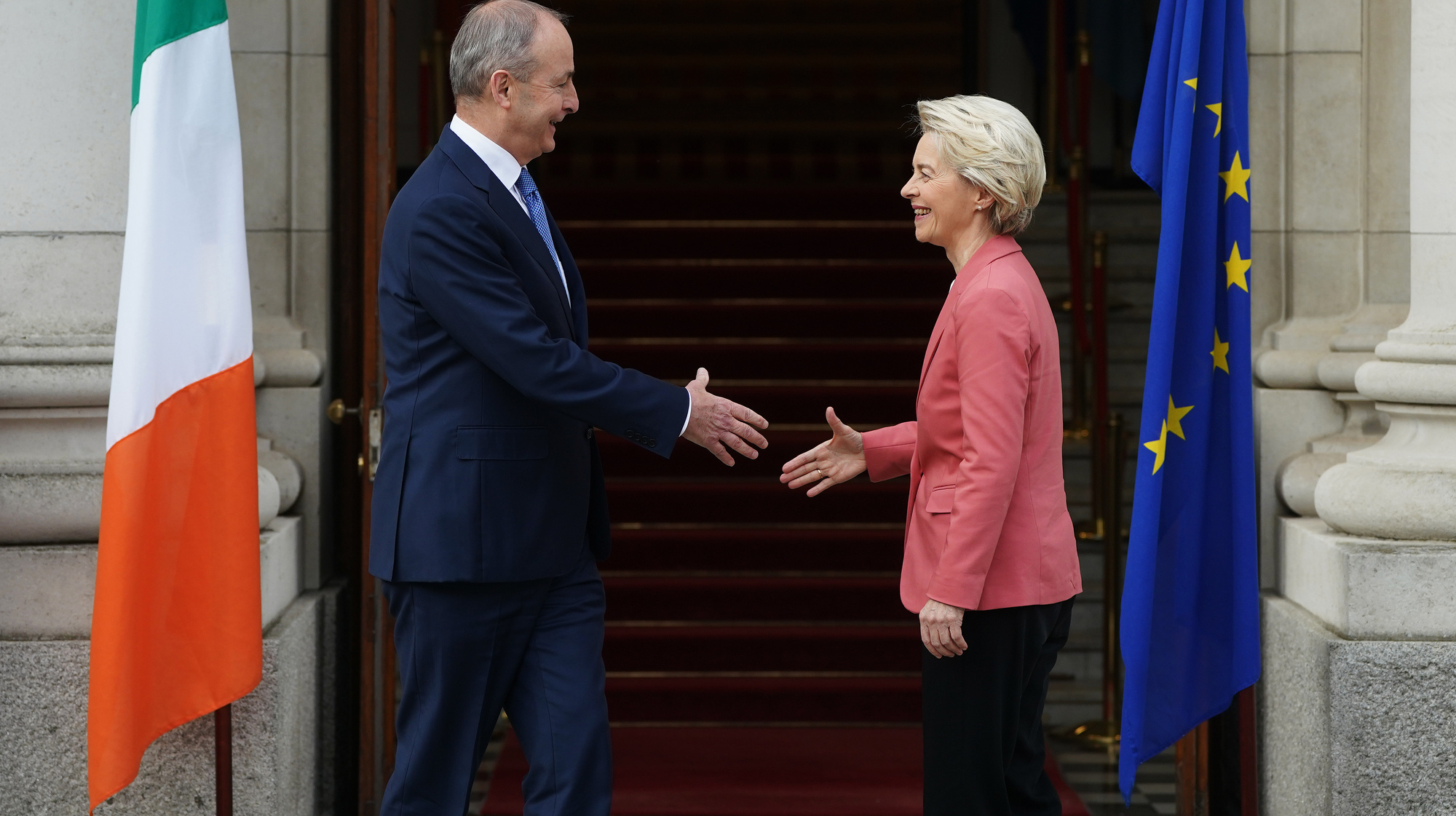 Taoiseach Micheal Martin (left) and European Commission president Ursula von der Leyen (right) in 2022. They will both be in Cork to discuss the European Commission's priorities over the next six months.