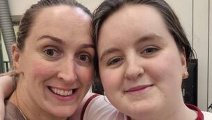 <p>Maureen O'Sullivan with her daughter Féile O'Sullivan, who now has a prosthetic leg. 'And actually she was doing table tennis the last day; she was standing up doing it. It was cool to see,' says Maureen. Picture provided to the 'Irish Examiner' by Maureen O'Sullivan. </p>
