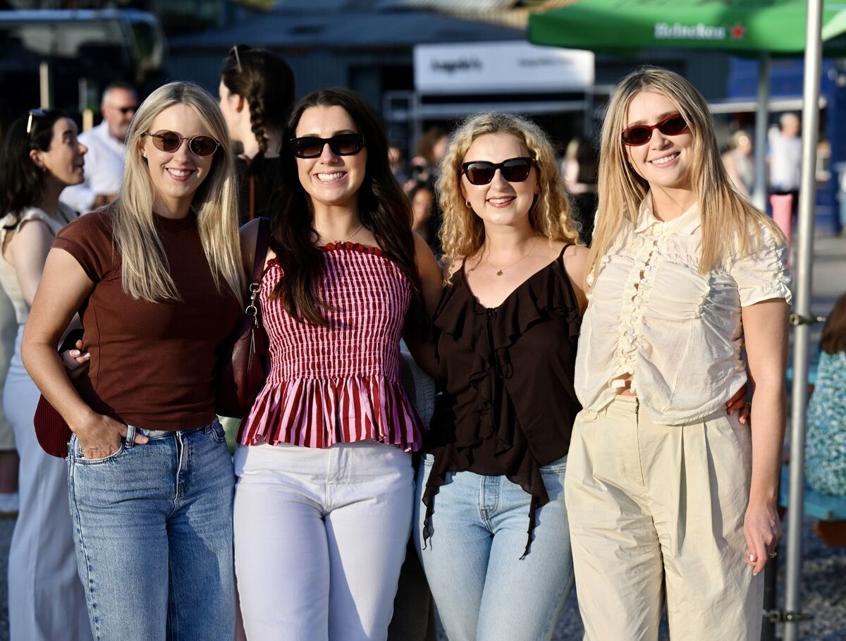 Karen Moynihan, Killarney; Rachel Tynan, Whitechurch; Nicola McGloughlin, Blarney, and Olivia Galvin enjoying a pocketful of sunshine ahead of Natasha Bedingfield's Live at the Marquee gig on Thursday evening. Picture: Larry Cummins Karen Moynihan, Killarney; Rachel Tynan, Whitechurch; Nicola McGloughlin, Blarney, and Olivia Galvin enjoying a pocketful of sunshine ahead of Natasha Bedingfield's Live at the Marquee gig on Thursday evening. Picture: Larry Cummins