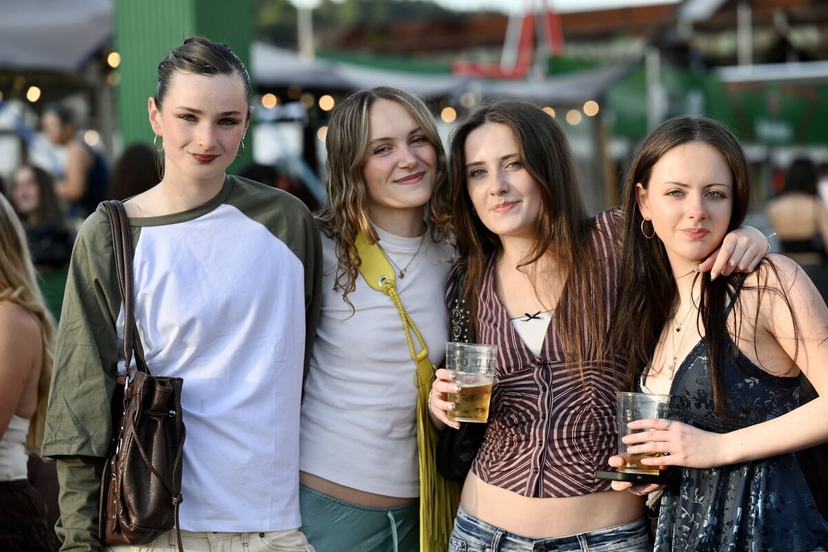 Aislinn Casey, Ballintemple, with sisters Lucia, Izzy, and Ruby Morrish from Kinsale at the Marquee in Cork for Natasha Bedingfield's gig. Picture: Larry Cummins Aislinn Casey, Ballintemple, with sisters Lucia, Izzy, and Ruby Morrish from Kinsale at the Marquee in Cork for Natasha Bedingfield's gig. Picture: Larry Cummins