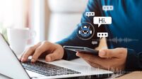 AI Chatbot intelligent digital customer service application concept.