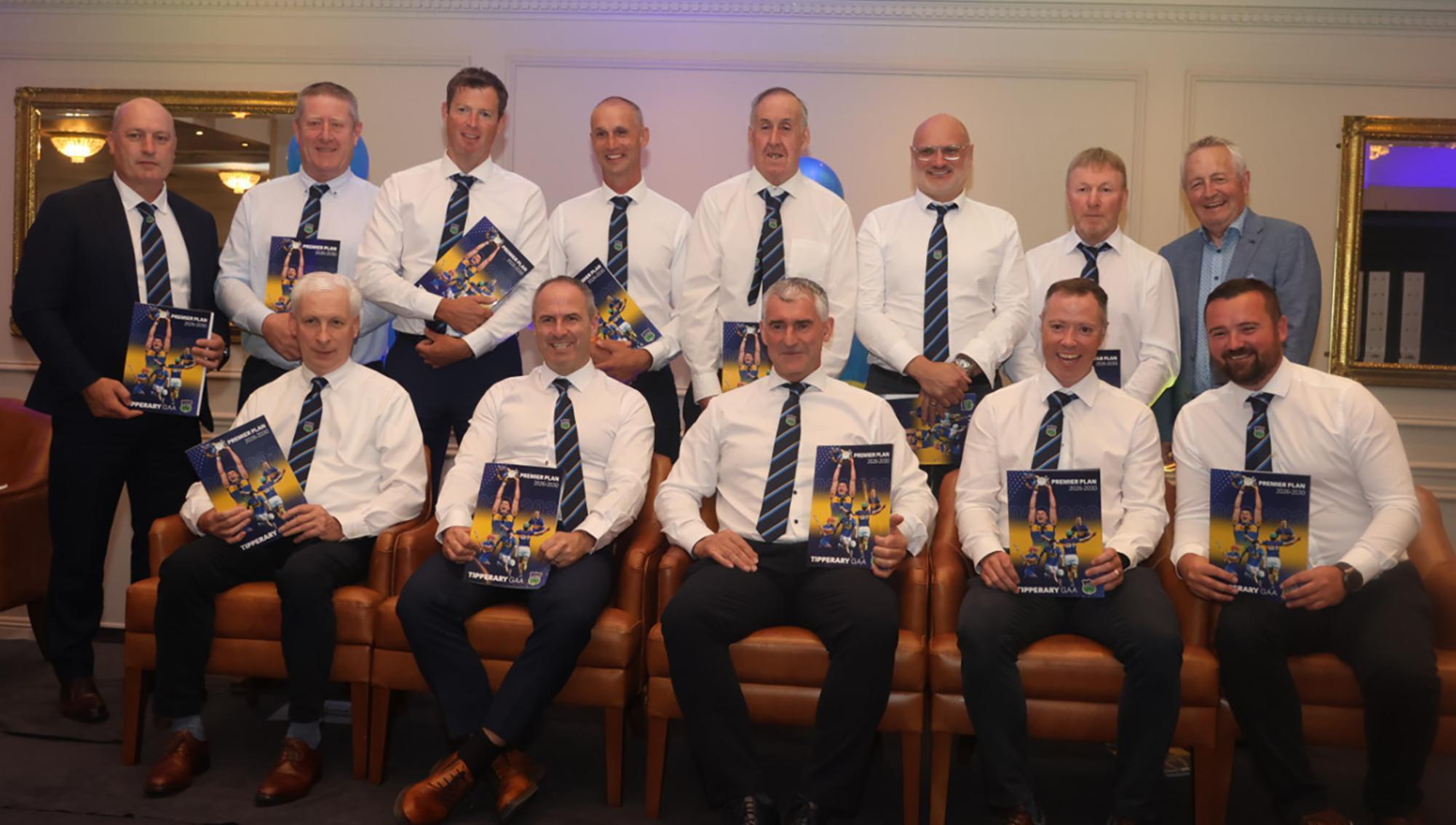Liam Cahill,, Mark McLoughlin, Laurenz Egan, Tomme Dunne, Jimmy Minogue, Declan Hogan,,Tom Flanagan,,Tom Comerford, Joe McGrath, Murtagh Brennan, Liam Sheehy, Conor O'Brien and Paudi Comerford at the Tipperary strategic plan launch at the Abbeycourt Hotel.