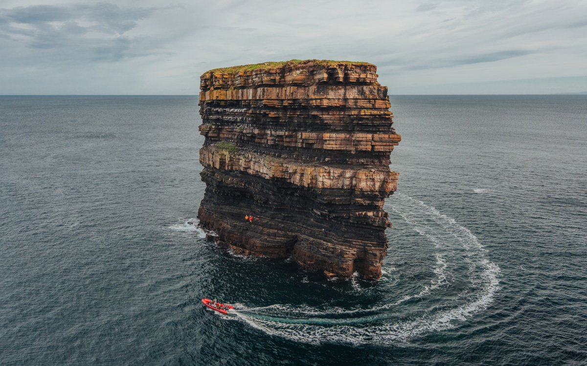 Shane CaseyClimbing Dún BristeDún Briste, Downpatrick Head, Co. Mayo