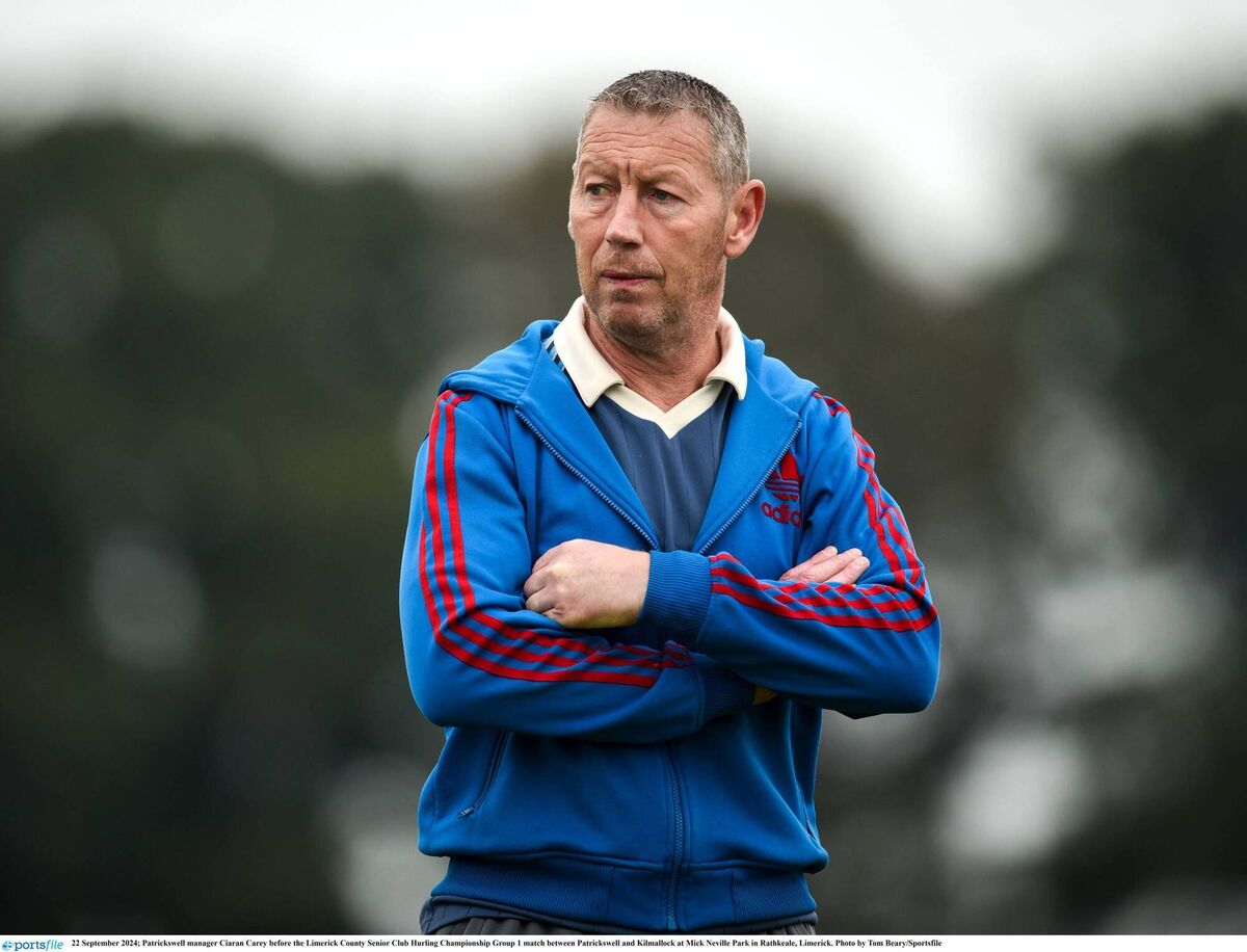 WATCHING BRIEF: Then Patrickswell manager Ciaran Carey in 2024. . Pic: Tom Beary/Sportsfile WATCHING BRIEF: Then Patrickswell manager Ciaran Carey in 2024. . Pic: Tom Beary/Sportsfile