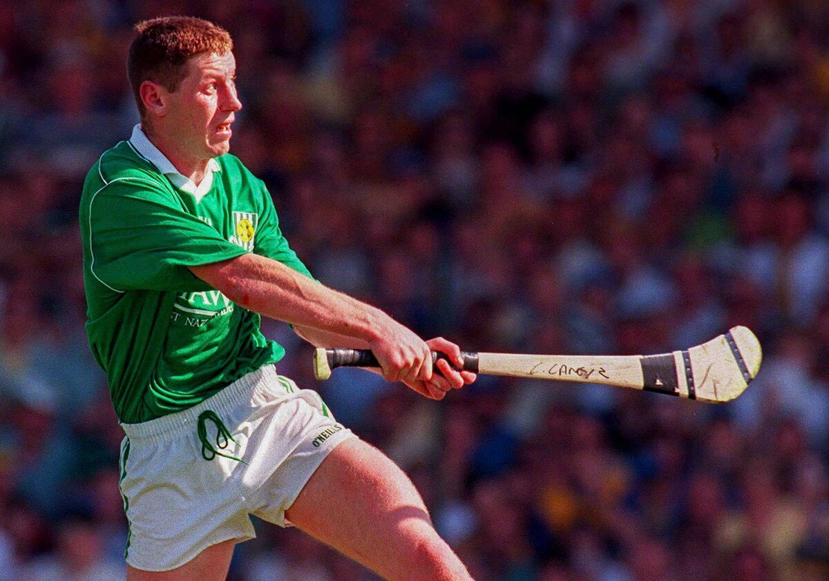 THE POINT: Ciaran Carey of Limerick scores the winning point during the Munster semi-final against Clare at the Gaelic Grounds in Limerick in 1996. Pic: David Maher/Sportsfile THE POINT: Ciaran Carey of Limerick scores the winning point during the Munster semi-final against Clare at the Gaelic Grounds in Limerick in 1996. Pic: David Maher/Sportsfile