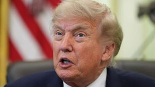 <p>President Donald Trump pre-recorded the appearance in mid-June in the White House’s Oval Office (Jacquelyn Martin/AP)</p>