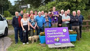 <p>Méabh Cuinnea with family and friends after winning the Munster U18 bowling final at Ballinagree. Pic: Emma Gretta Cormican</p> <p>Méabh Cuinnea with family and friends after winning the Munster U18 bowling final at Ballinagree. Pic: Emma Gretta Cormican</p>