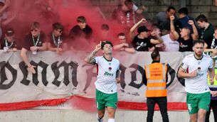 <p>BRAGGING RIGHTS: Ruairi Keating’s eight goal in six games ended the Cobh Ramblers hoodoo over Cork City. Pic: Jim Coughlan.</p>