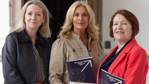 <p>Aldagh McDonogh (Women for Election), Senator Alison Comyn (Irish Parliamentary Women’s Caucus), and former Garda commissioner Nóirín O’Sullivan launching the report into ‘Gender-based violence against women politicians in Ireland’. Picture: Paul Sharp</p>