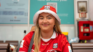 <p>Nicole Griffin at Kent Station heading to the Cork vs Galway All-Ireland Hurling semi-final at Croke Park. Picture by Noel Sweeney</p> <p>Nicole Griffin at Kent Station heading to the Cork vs Galway All-Ireland Hurling semi-final at Croke Park. Picture by Noel Sweeney</p>