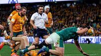 Dan Sheehan scores a try that would later be overturned 4/7/2026