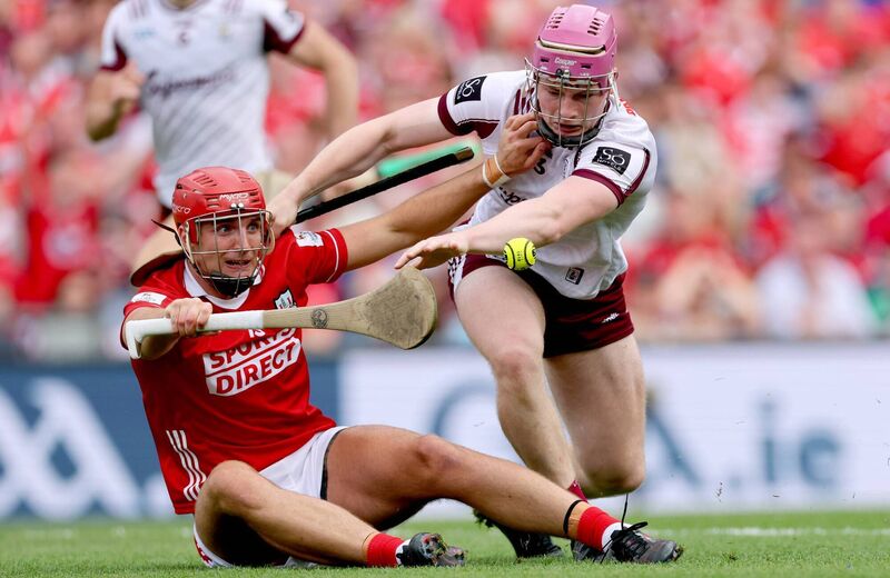 TOILER: Brian Hayes tried manfully to keep Cork on the up in an impressive first half but found himself crowded out and bottled up by Cillian Travers and Galway's low block after the break. Pic: Ryan Byrne, Inpho TOILER: Brian Hayes tried manfully to keep Cork on the up in an impressive first half but found himself crowded out and bottled up by Cillian Travers and Galway's low block after the break. Pic: Ryan Byrne, Inpho