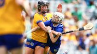 Clodagh McIntyre is tackled by Ellen Casey 5/7/2026
