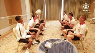 VIDEO: Manchester United players nail the header bin challenge