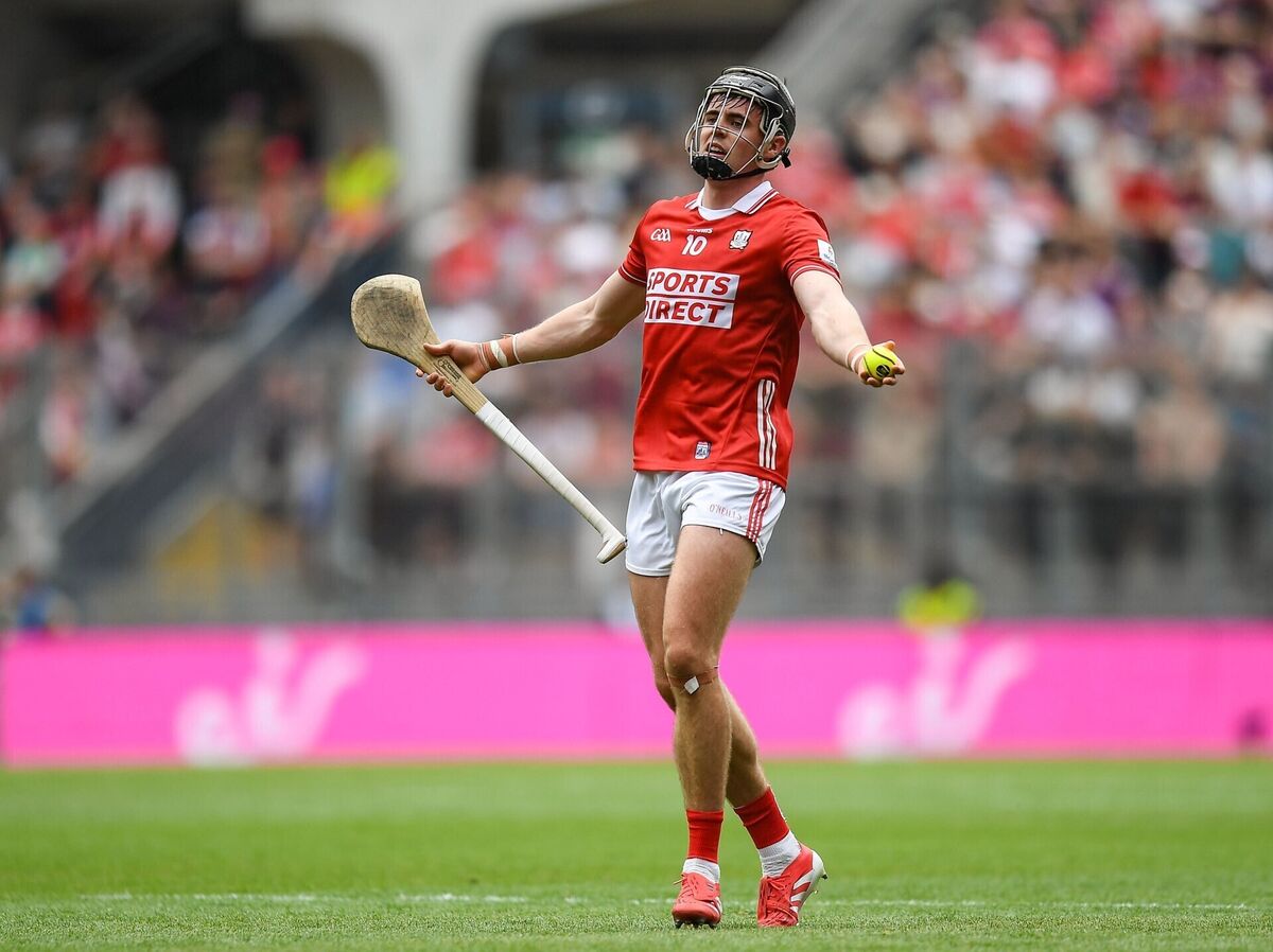 Darragh Fitzgibbon of Cork reacts to a referee's decision. Pic: John Sheridan/Sportsfile Darragh Fitzgibbon of Cork reacts to a referee's decision. Pic: John Sheridan/Sportsfile