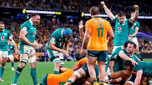 <p>Ireland’s Thomas Clarkson scores his side's 5th try of the match. Picture: Photosport/David Neilson</p> <p>Ireland’s Thomas Clarkson scores his side's 5th try of the match. Picture: Photosport/David Neilson</p>