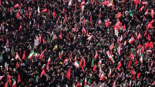 Mourners gathered in and around Islamic Revolution Square during the funeral procession of Ayatollah Ali Khamenei in Tehran (AP Photo/Altaf Qadri) Mourners gathered in and around Islamic Revolution Square during the funeral procession of Ayatollah Ali Khamenei in Tehran (AP Photo/Altaf Qadri)