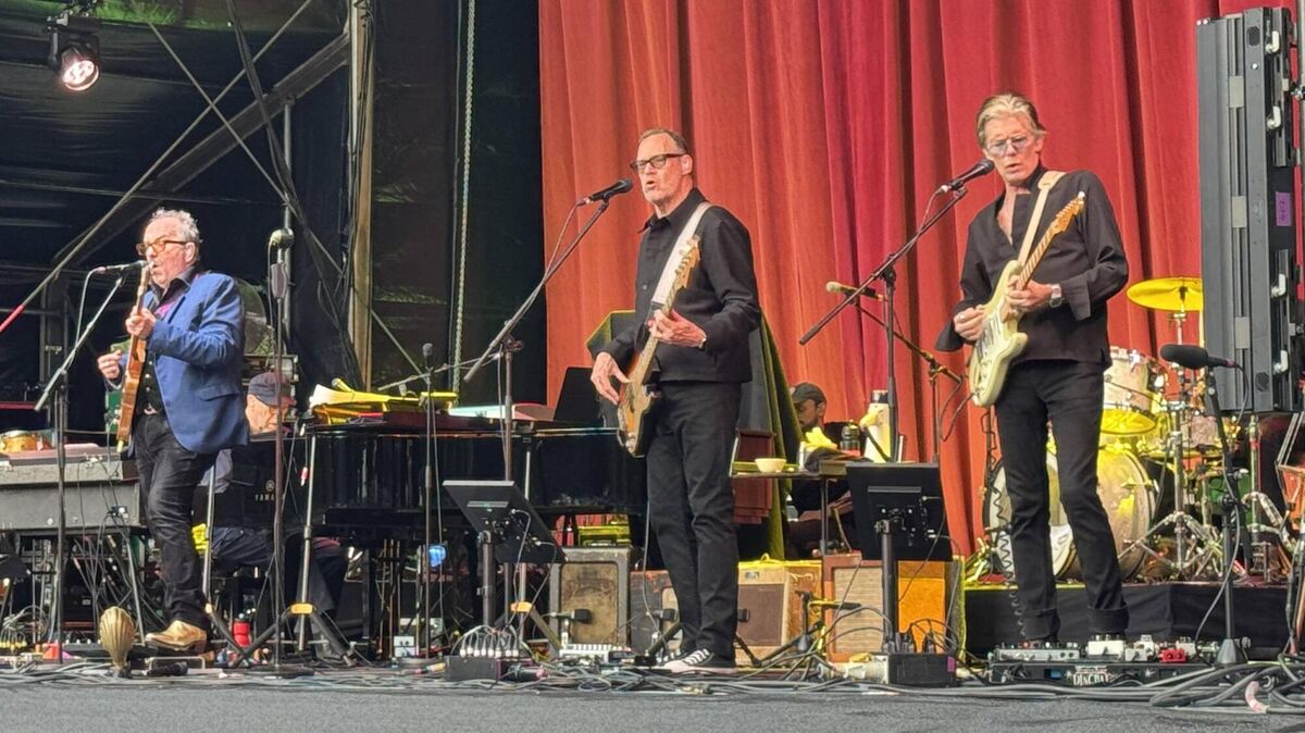 Elvis Costello and his band at Iveagh Gardens, Dublin. Elvis Costello and his band at Iveagh Gardens, Dublin.