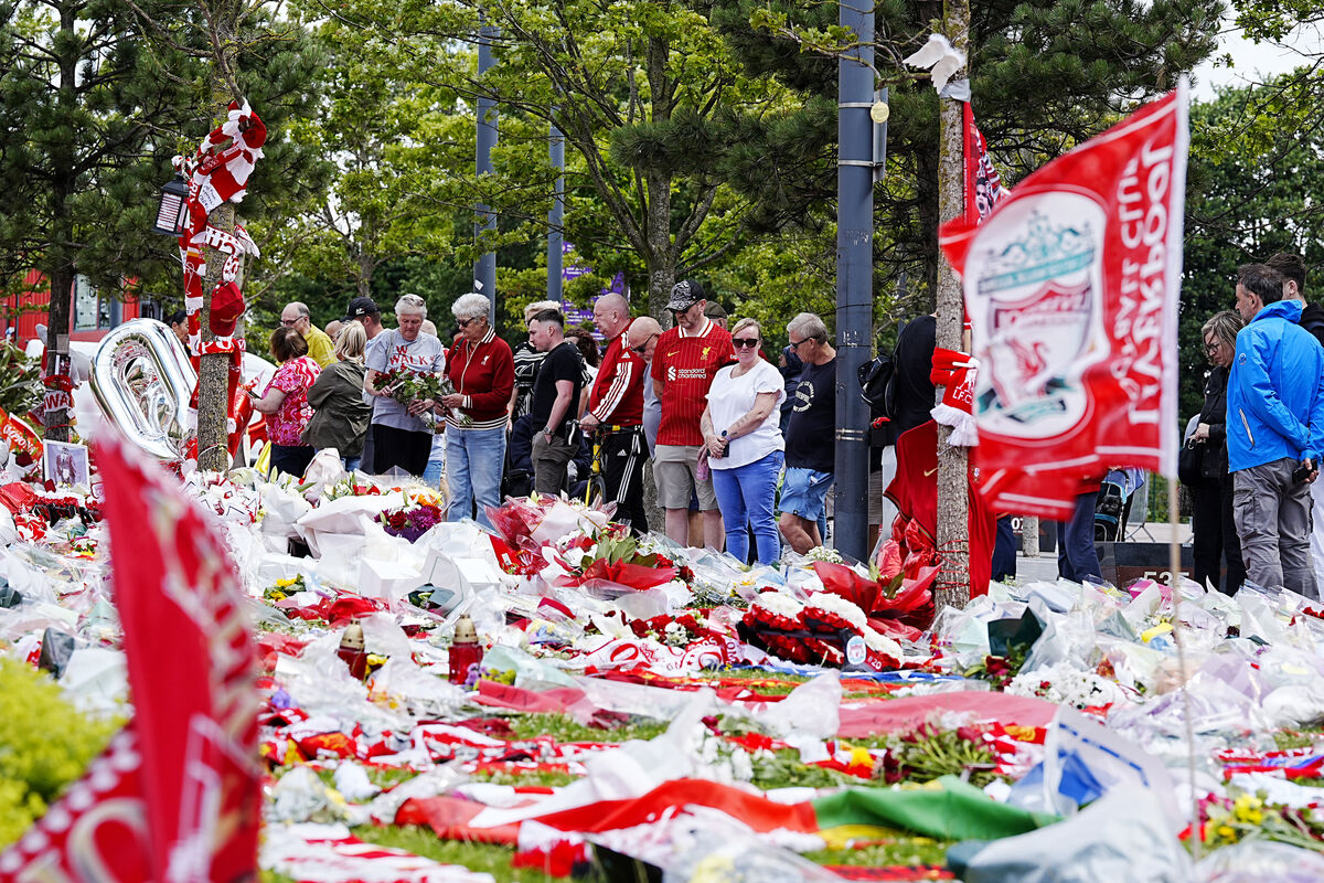Tributes at Anfield Stadium. Tributes at Anfield Stadium.