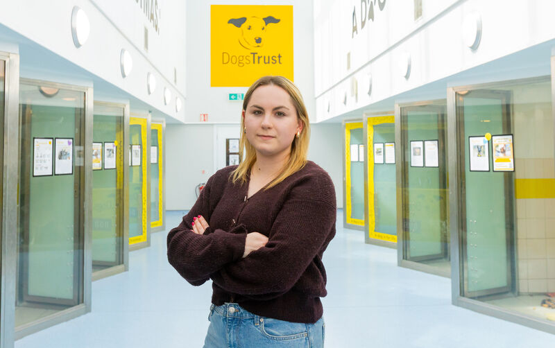Paulina Padlo at the Dogs Trust Centre on the Ashbourne Road, Dublin. 'We don’t get any government funding.' Photo: Gareth Chaney