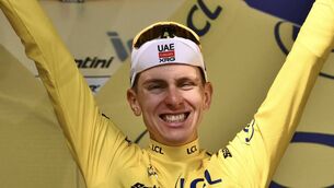 <p>Tadej Pogacar won stage three of the Tour de France to take the yellow jersey from Jonas Vingegaard in Les Angles. Pic: MARCO BERTORELLO/AFP via Getty Images.</p> <p>Tadej Pogacar won stage three of the Tour de France to take the yellow jersey from Jonas Vingegaard in Les Angles. Pic: MARCO BERTORELLO/AFP via Getty Images.</p>