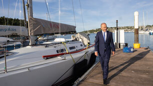 <p>Taoiseach Micheál Martin at the opening ceremony of Cork Week at the Royal Cork Yacht Club in Crosshaven. Photo: Darragh Kane</p>
