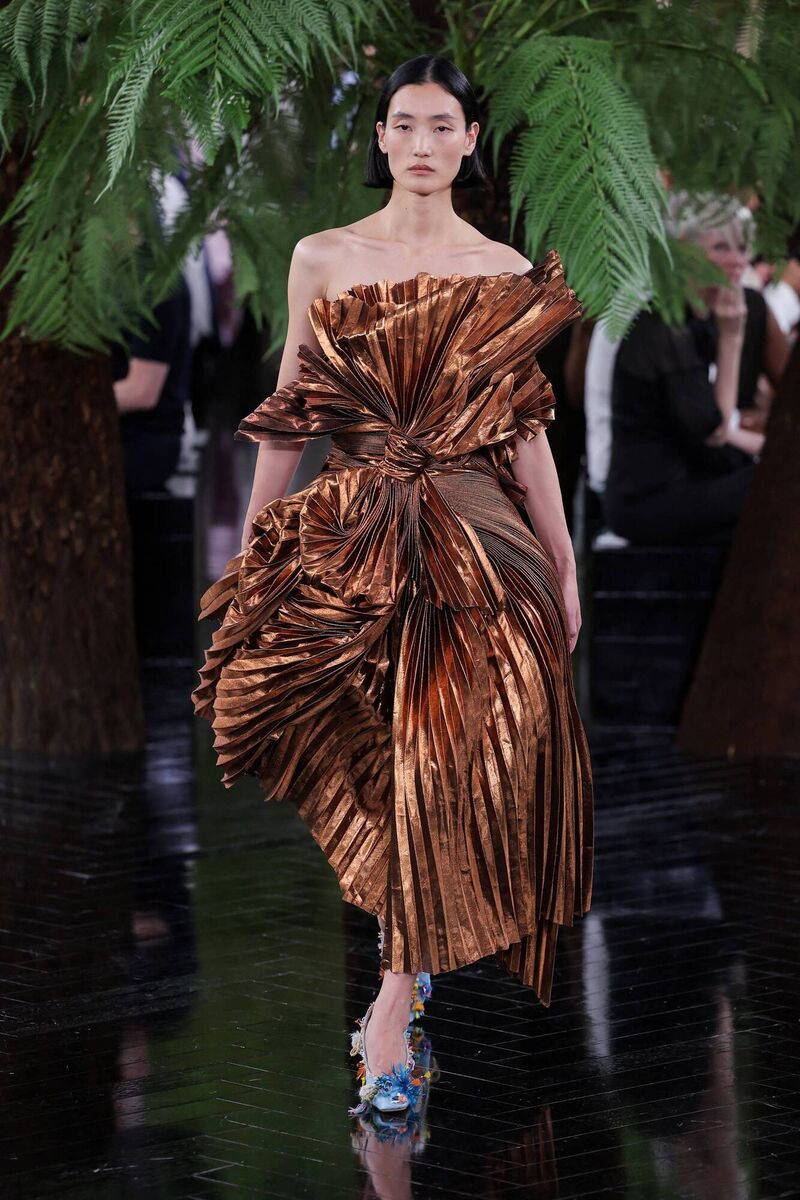 One of Jonathan Anderson's creations for Christian Dior as part of the Paris Fashion Week today, Monday. Picture: Kenzo Tribouillard/AFP/Getty One of Jonathan Anderson's creations for Christian Dior as part of the Paris Fashion Week today, Monday. Picture: Kenzo Tribouillard/AFP/Getty