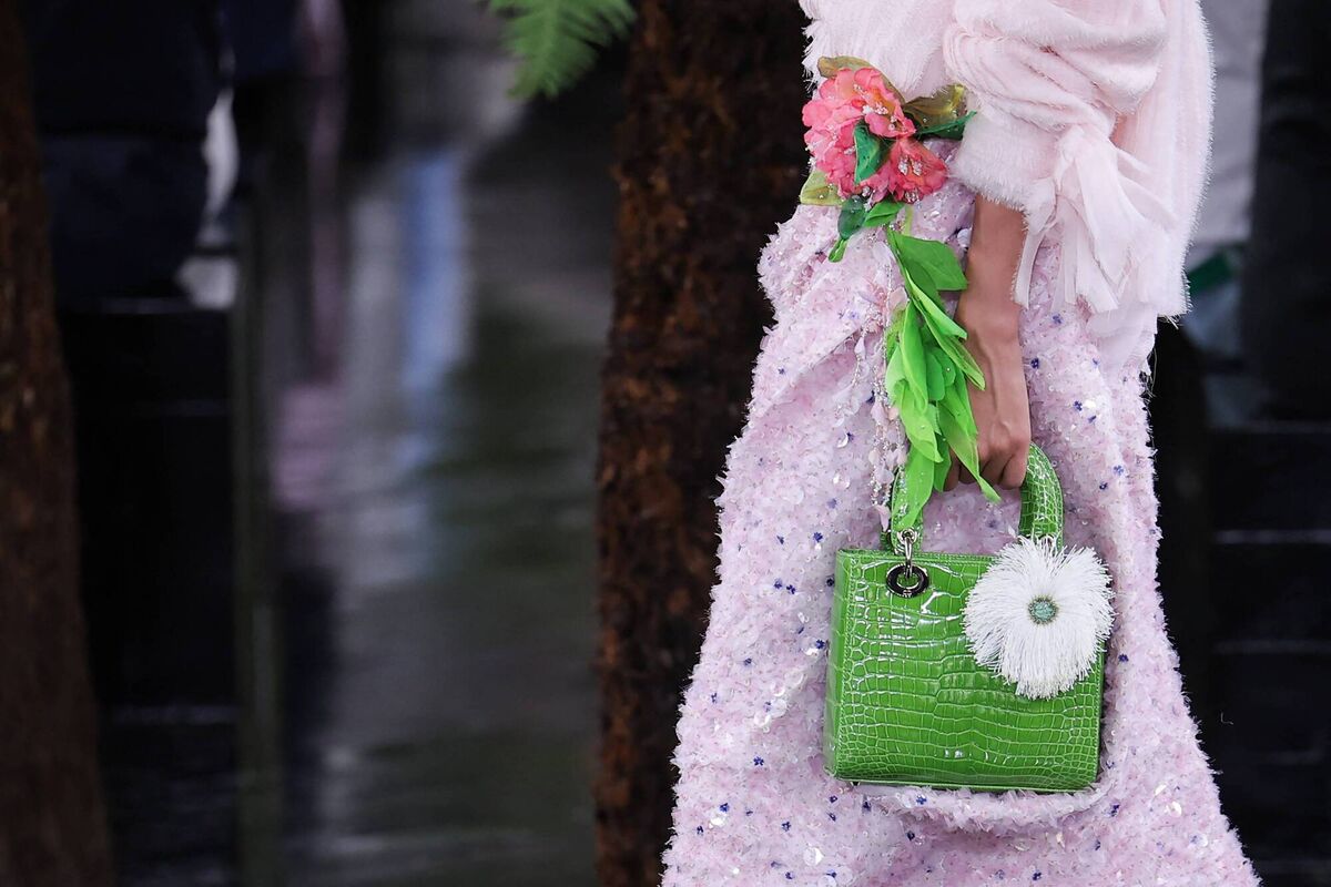 Specialist antiques adorn Jonathan Anderson's Lady Dior bag for Christian Dior on the runway at the brand's Women Haute Couture Fall/Winter 2026-2027 collection during Paris Fashion Week. Picture: Kenzo Tribouillard/AFP/Getty Specialist antiques adorn Jonathan Anderson's Lady Dior bag for Christian Dior on the runway at the brand's Women Haute Couture Fall/Winter 2026-2027 collection during Paris Fashion Week. Picture: Kenzo Tribouillard/AFP/Getty