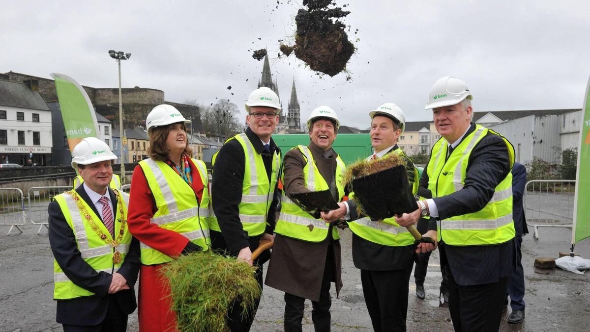 Former Taoiseach Enda Kenny turning the sod on the Cork Event Centre in 2016. Picture: Daragh Mc Sweeney/Provision Former Taoiseach Enda Kenny turning the sod on the Cork Event Centre in 2016. Picture: Daragh Mc Sweeney/Provision