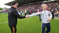 Brian Cody and Henry Shefflin shake hands after the game 1/12/2022