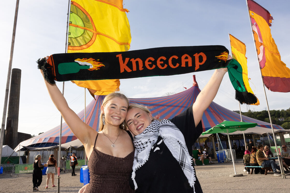 Sister Alisha Roche and Saoirse Roche, Glanworth going to see Kneecap at Live At The Marquee. Picture: Darragh Kane Sister Alisha Roche and Saoirse Roche, Glanworth going to see Kneecap at Live At The Marquee. Picture: Darragh Kane